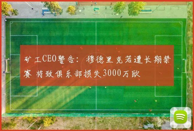 矿工CEO警告:穆德里克若遭长期禁赛 将致俱乐部损失3000万欧